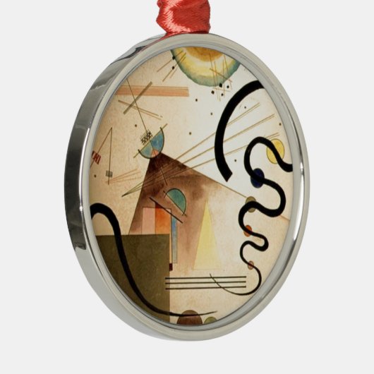 Kandinsky Abstrakt Silbernes Ornament (Rechts)