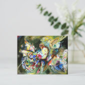 Kandinsky - abstrakte, bunt, unruhige Kunst, Postkarte (Stehend Vorderseite)