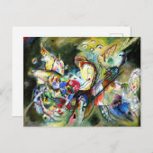 Kandinsky - abstrakte, bunt, unruhige Kunst, Postkarte (Vorne/Hinten)