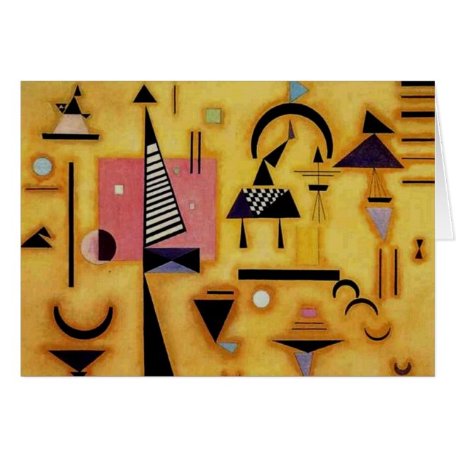 Kandinsky Abstrakte entscheidende rosa geometrisch (Vorderseite (Horizontal))