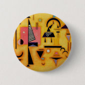 Kandinsky Abstrakte entscheidende rosa geometrisch Button (Vorderseite)