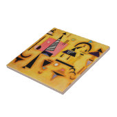 Kandinsky Abstrakte entscheidende rosa geometrisch Fliese (Seite)