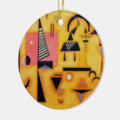 Kandinsky Abstrakte entscheidende rosa geometrisch Keramik Ornament (Links)