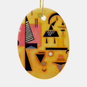 Kandinsky Abstrakte entscheidende rosa geometrisch Keramik Ornament (Hinten)