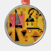 Kandinsky Abstrakte entscheidende rosa geometrisch Ornament Aus Metall (Vorne)