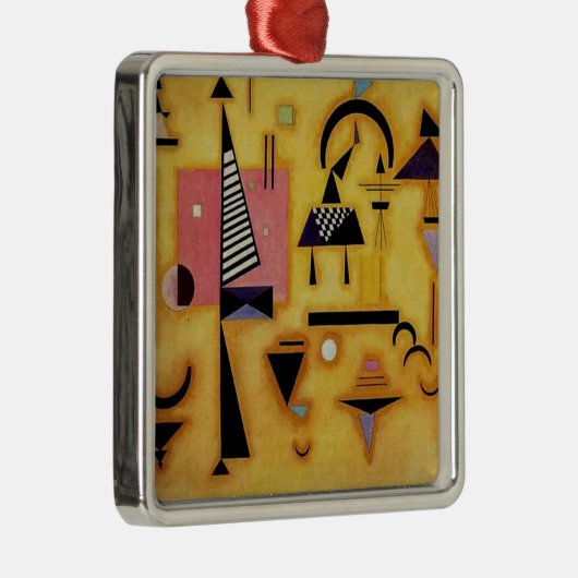 Kandinsky Abstrakte entscheidende rosa geometrisch Ornament Aus Metall (Rechts)