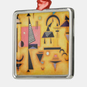 Kandinsky Abstrakte entscheidende rosa geometrisch Ornament Aus Metall (Links)