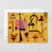 Kandinsky Abstrakte entscheidende rosa geometrisch Postkarte (Vorne/Hinten)