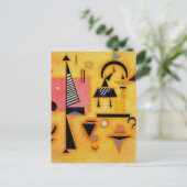 Kandinsky Abstrakte entscheidende rosa geometrisch Postkarte (Stehend Vorderseite)