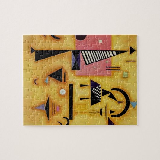 Kandinsky Abstrakte entscheidende rosa geometrisch Puzzle (Horizontal)