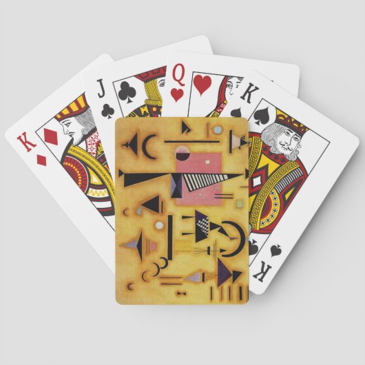 Kandinsky Abstrakte entscheidende rosa geometrisch Spielkarten (Rückseite)