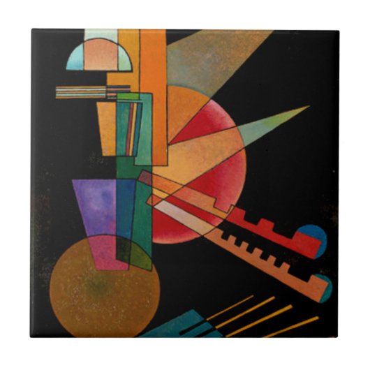 Kandinsky - Abstrakte Interpretation Fliese (Vorderseite)
