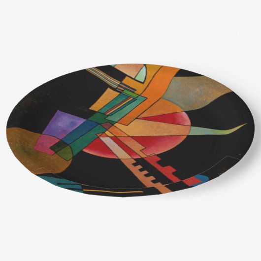 Kandinsky - Abstrakte Interpretation Pappteller (Schrägansicht)
