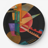 Kandinsky - Abstrakte Interpretation Pappteller (Vorderseite)
