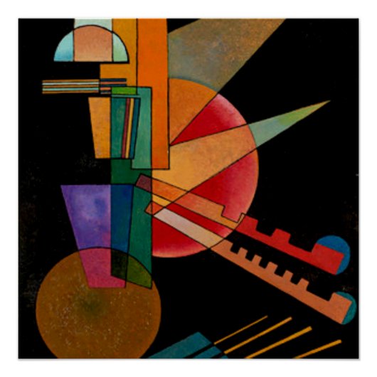 Kandinsky - Abstrakte Interpretation Poster (Vorderseite)