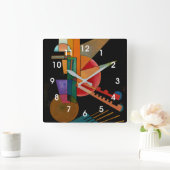 Kandinsky - Abstrakte Interpretation Quadratische Wanduhr (Zuhause)
