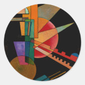 Kandinsky - Abstrakte Interpretation Runder Aufkleber (Vorderseite)