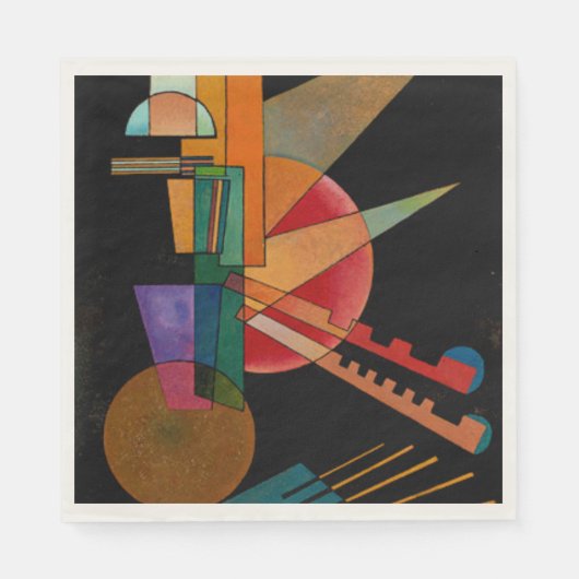 Kandinsky - Abstrakte Interpretation Serviette (Vorderseite)