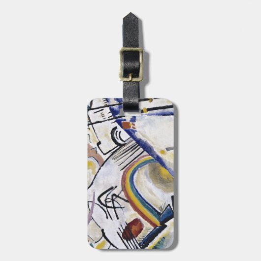 Kandinsky-Abstrakte Komposition - Kunstwerk: Kosak Gepäckanhänger (Vorderseite vertikal)