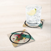 Kandinsky-Abstrakte Kreise in einem Kreis Rechteckiger Pappuntersetzer (Vor Ort)