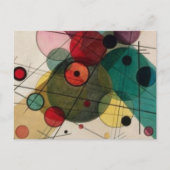 Kandinsky-Abstrakte Kreise in einer Circle-Postkar Postkarte (Vorderseite)