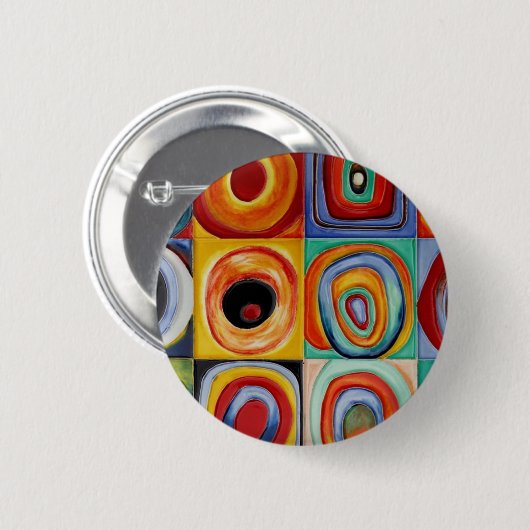 Kandinsky abstrakte Kunst Button (Vorne & Hinten)