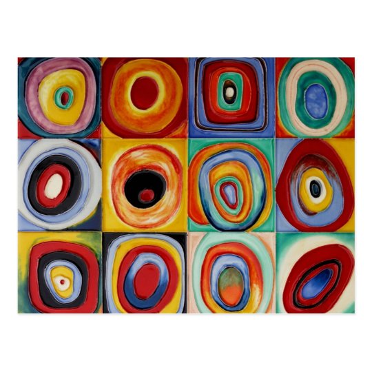 Kandinsky abstrakte Kunst Postkarte | Zazzle.de