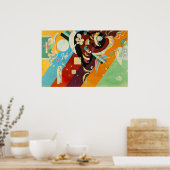 Kandinsky Abstrakte Leinwand Malen Poster (Küche)