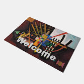 Kandinsky Abstrakte Malerei Herzlich willkommen Fußmatte (Schrägansicht)