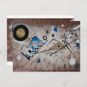 Kandinsky abstrakte Malerei Mitte des Jahrhunderts Postkarte (Vorne/Hinten)