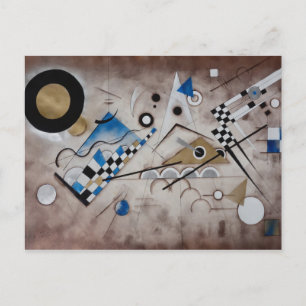 Kandinsky abstrakte Malerei Mitte des Jahrhunderts Postkarte
