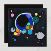 Kandinsky Abstrakte Malkarte in mehreren Kreisen (Vorne/Hinten)