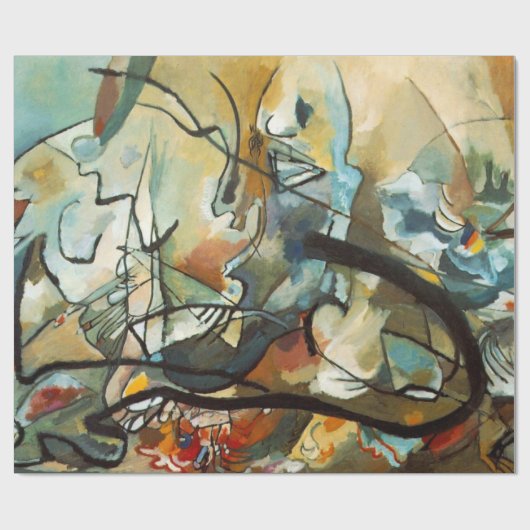 Kandinsky-Abstrakte Zusammensetzung Geschenkpapier (Flach)
