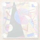 Kandinsky - Abstrakter Kubismus mit Pinks und Blue Glasuntersetzer (Rückseite)