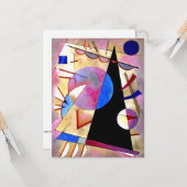 Kandinsky - Abstrakter Kubismus mit Pinks und Blue Karte (Vorderseite/Rückseite Beispiel)