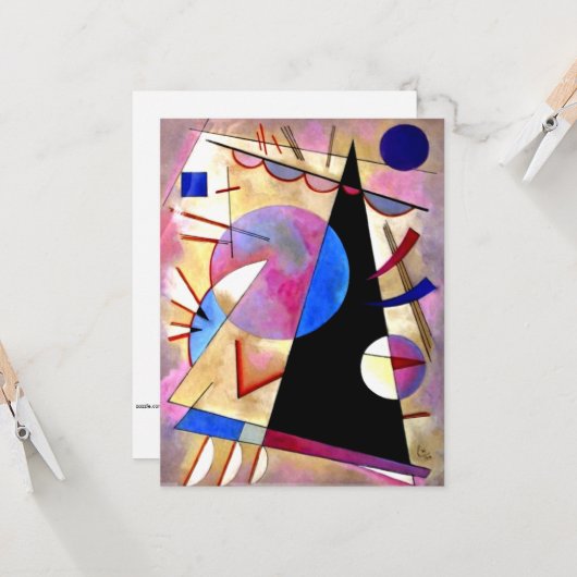 Kandinsky - Abstrakter Kubismus mit Pinks und Blue Karte (Vorderseite/Rückseite Beispiel)