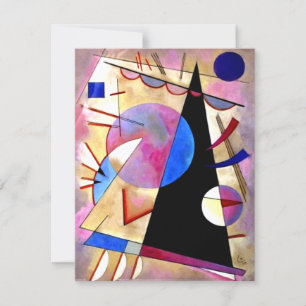 Kandinsky - Abstrakter Kubismus mit Pinks und Blue Karte