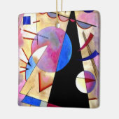 Kandinsky - Abstrakter Kubismus mit Pinks und Blue Keramikornament (Links)