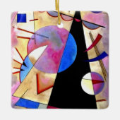 Kandinsky - Abstrakter Kubismus mit Pinks und Blue Keramikornament (Vorderseite)