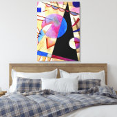 Kandinsky - Abstrakter Kubismus mit Pinks und Blue Leinwanddruck (Insitu (Schlafzimmer))