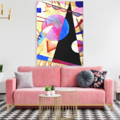 Kandinsky - Abstrakter Kubismus mit Pinks und Blue Leinwanddruck (Insitu (Wohnzimmer))