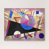 Kandinsky - Abstrakter Kubismus mit Pinks und Blue Puzzle (Horizontal)