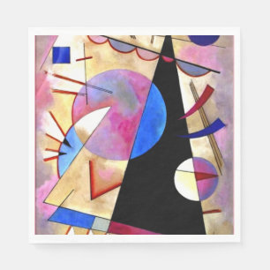 Kandinsky - Abstrakter Kubismus mit Pinks und Blue Serviette