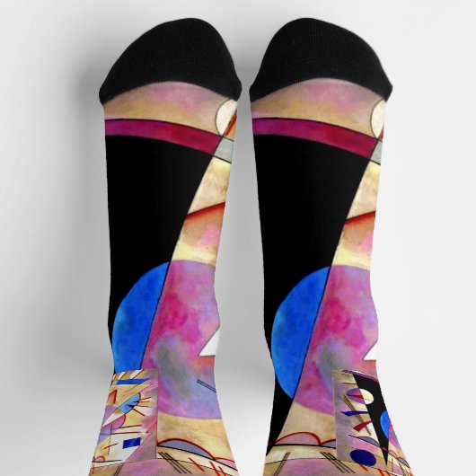 Kandinsky - Abstrakter Kubismus mit Pinks und Blue Socken (Oben)