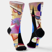 Kandinsky - Abstrakter Kubismus mit Pinks und Blue Socken (Gewinkelt)