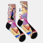 Kandinsky - Abstrakter Kubismus mit Pinks und Blue Socken (Rechts)