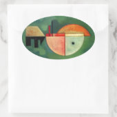 Kandinsky Abstraktes Aufzeichnen Ovaler Aufkleber (Tasche)
