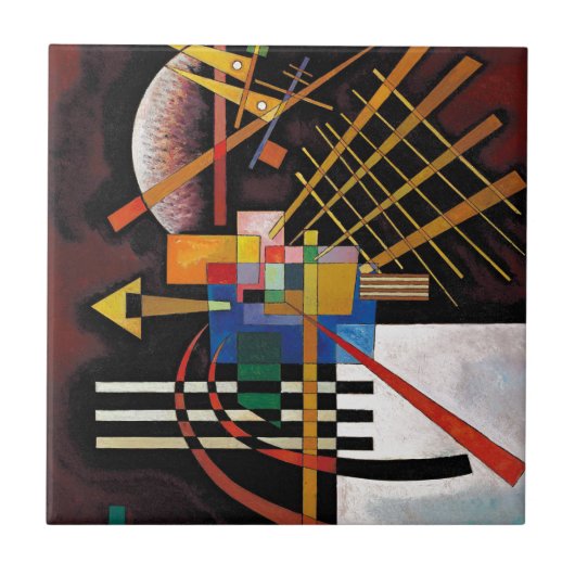 Kandinsky Abstraktes Gemälde Klassisches Kunstwerk Fliese (Vorderseite)