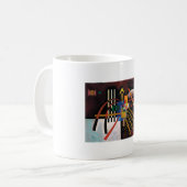 Kandinsky Abstraktes Gemälde Klassisches Kunstwerk Kaffeetasse (Vorderseite Links)