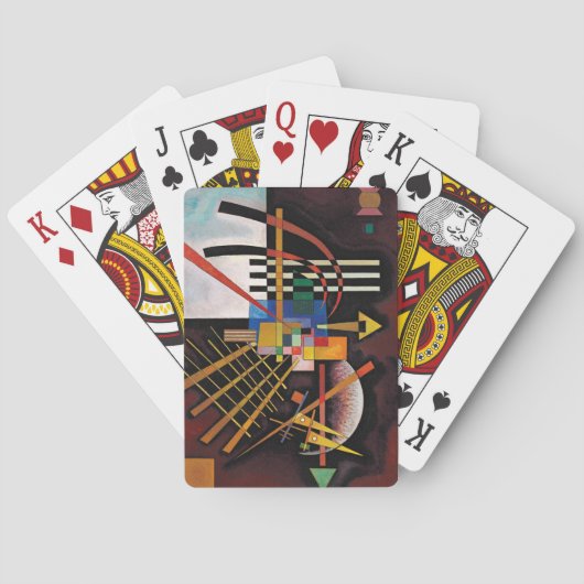 Kandinsky Abstraktes Gemälde Klassisches Kunstwerk Spielkarten (Rückseite)